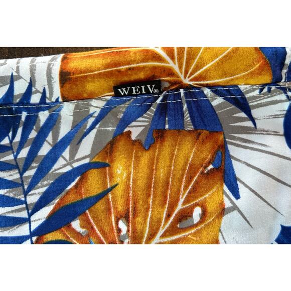 Weiv Los Angeles Hawaiian Print Cotton Button Down Multicolor Shirt Size Medium - Picture 10 of 10